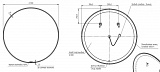 Зеркало Cersanit ECLIPSE smart 90x90 в черной рамке