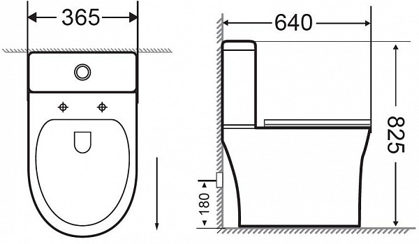 Сливной бачок Aquanet Logic-C-1 CL-12339-1 Logic-C-1