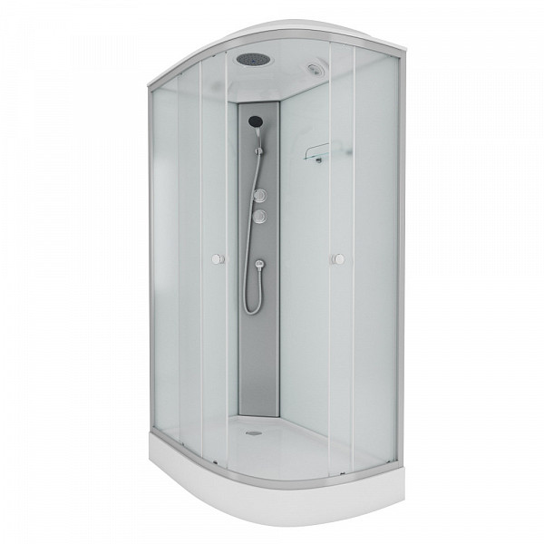 Душ.каб. NG-4312-14L (1200х800х2150) низкий поддон(13см) стекло МАТОВОЕ 3 места