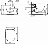 Унитаз подвесной Ideal Standard Tesi T0079V1