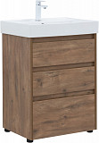 Тумба под раковину Aquanet Nova Lite 60 дуб рустикальный (3 ящика) 00302471