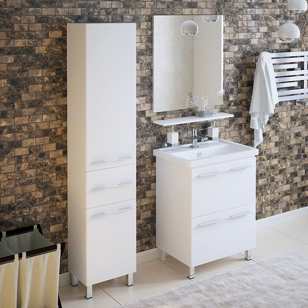 Тумба под раковину Corozo Мирэль 60 белая SD-00000358