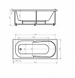 Акриловая ванна Aquatek  Лея 170x75 LEY170-0000021