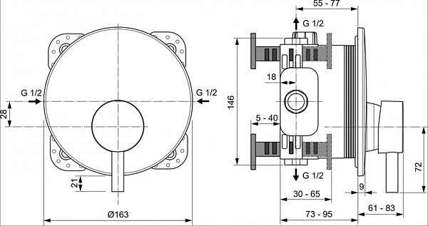 Смеситель Ideal Standard Ceraline A7388AA для душа
