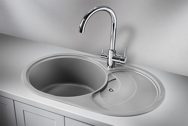 Мойка кухонная Granula овальная кварц 7801, АЛЮМИНИУМ