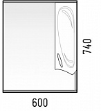 Зеркало-шкаф Corozo Кентис 60/С белый SD-00000288
