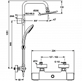 Душевая стойка Ideal Standard Ideal Duo A5686AA
