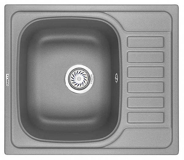 Мойка кухонная Granula квадратная кварц 5801, АЛЮМИНИУМ