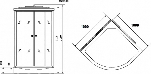 Душевая кабина Niagara Eco  NG-4502-14 BLACK