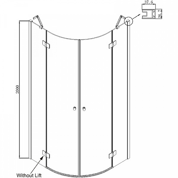 Душевое ограждение Ambassador Diamond 12011102