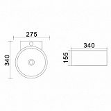 Раковина Azario 34х27,5х15,5 подвесная, цвет белый матовый (AZ-4292)