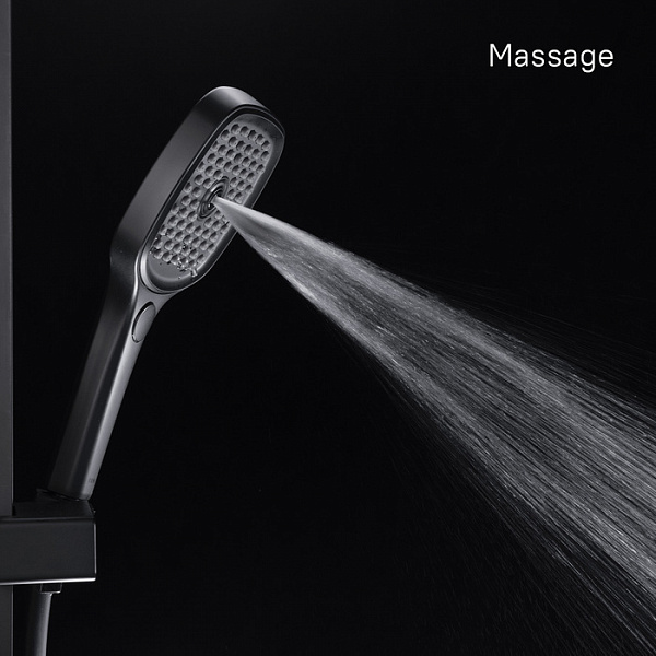 Лейка для душа, черная, Slide, IDDIS, SLI3F0Bi18