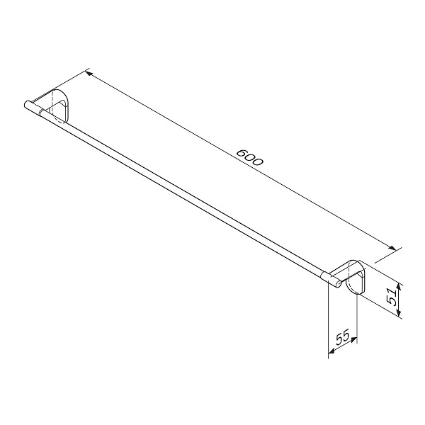 A84346400 X-Joy Вешалка для полотенец, 60 см