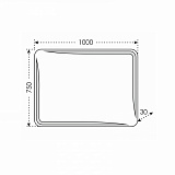 Зеркало для ванной Юпитер 100 с LED-подсветкой Санта 900510