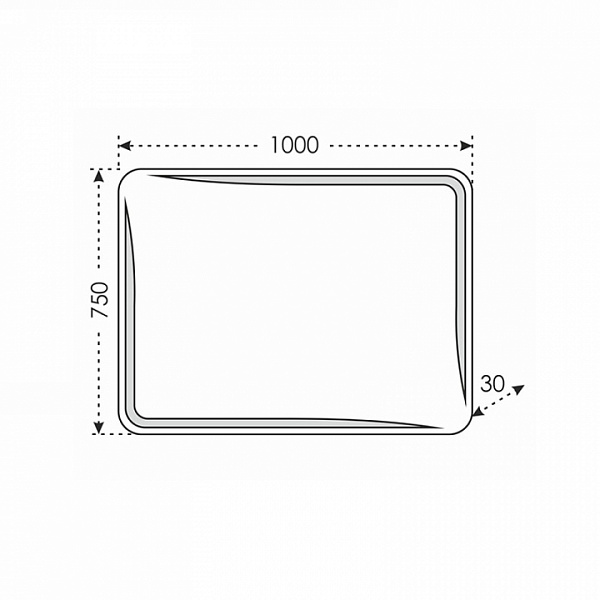 Зеркало для ванной Юпитер 100 с LED-подсветкой Санта 900510