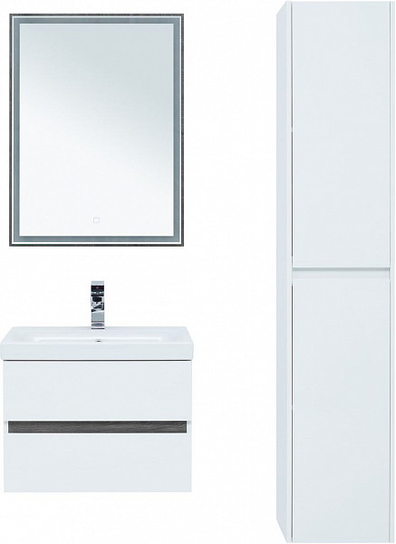 Тумба под раковину Aquanet Беркли 60 белый/дуб рошелье 00254289