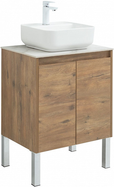 Тумба под раковину Aquanet Nova Lite 60 дуб рустикальный (2 дверцы) 00298849