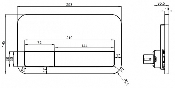 Кнопка смыва Villeroy & Boch Viconnect 92249069
