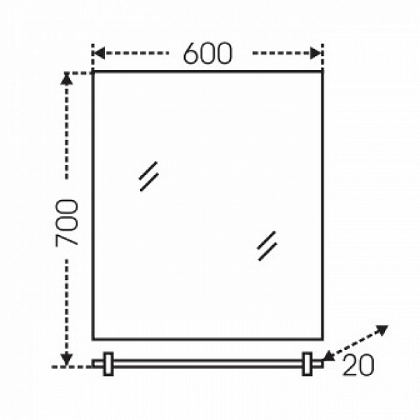 Зеркало Виктория 60 Санта 700012