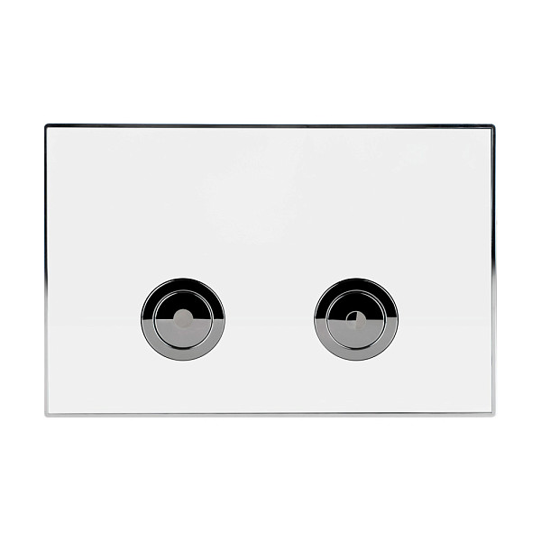 Клавиша смыва для пневматической инсталляции Point Венера, белый/хром, PN44071WC