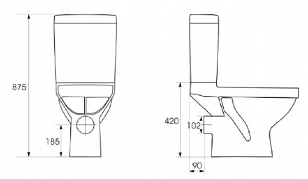 Унитаз-компакт Cersanit Kristal S-KO-KRI011-3/6-DL-w