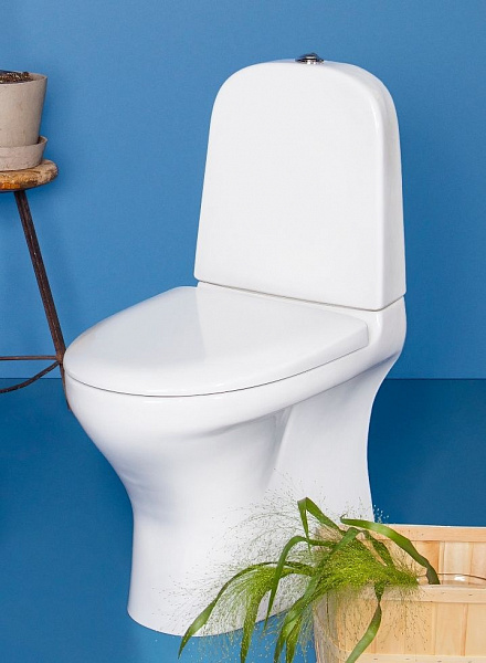Унитаз напольный Gustavsberg Estetic Hygienic Flush GB1183002R1231 безободковый, сиденье с микролифтом