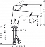 Смеситель для раковины Hansgrohe Logis 71077000