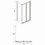 Душевое ограждение Azario TORONTO 800х800х1900, без поддона 5 мм