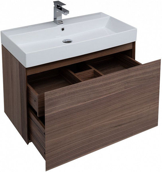 Тумба под раковину Aquanet Нью-Йорк 85 орех 00203947