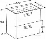 Тумба под раковину Roca The Gap 70 фиолетовая ZRU9302741