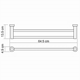 Держатель полотенец двойной Wasserkraft Donau K-9440
