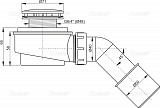Сифон для душевого поддона AlcaPlast A471CR-50 низкий