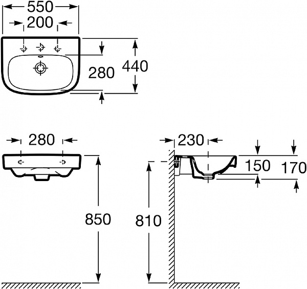 Раковина Roca Debba 55x44 32799500Y