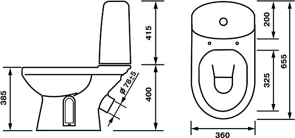 Унитаз-компакт Оскольская керамика Эльдорадо Премиум, с микролифтом