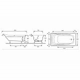 Чугунная ванна Jacob Delafon Super Repos 180x90 с отверстиями под ручки E2902-00