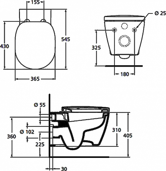 Унитаз подвесной Ideal Standard Connect E781901