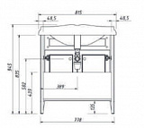 Тумба под раковину Creto Vetra 80, белая