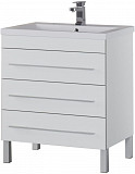 Тумба под раковину Aquanet Верона 75 белый (напольная 3 ящика) 00178254