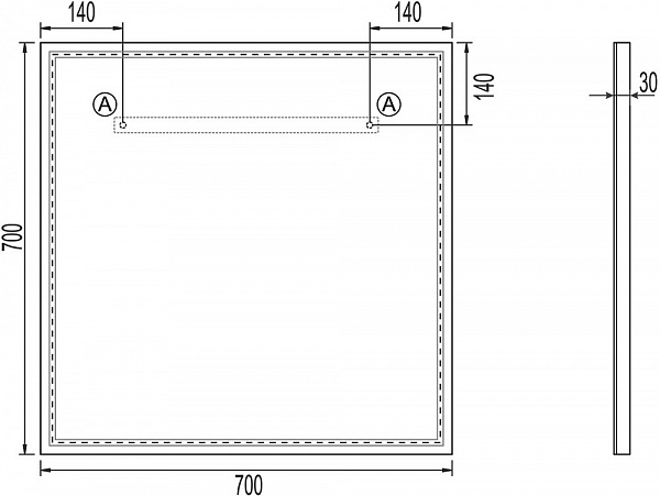 Зеркало VIGO Marta Media 70 см Marta Media 700