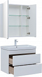 Мебель для ванной Aquanet София 80 белый глянец (2 ящика) 00274199