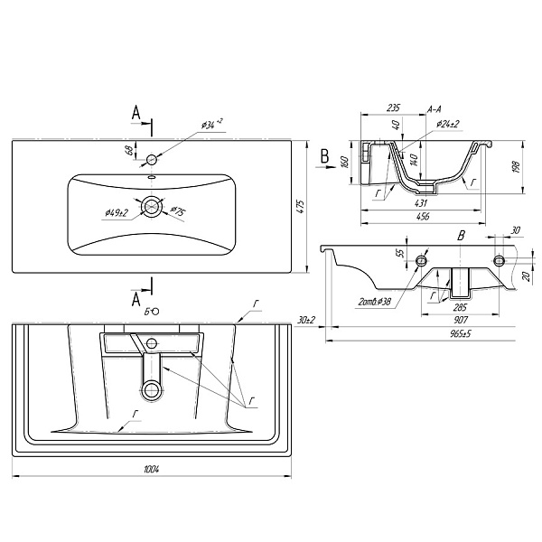 Раковина мебельная MYJOYS Euphoria 100