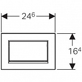 Клавиша смыва Geberit Sigma 30 115.893.KX.1 нержавеющая сталь
