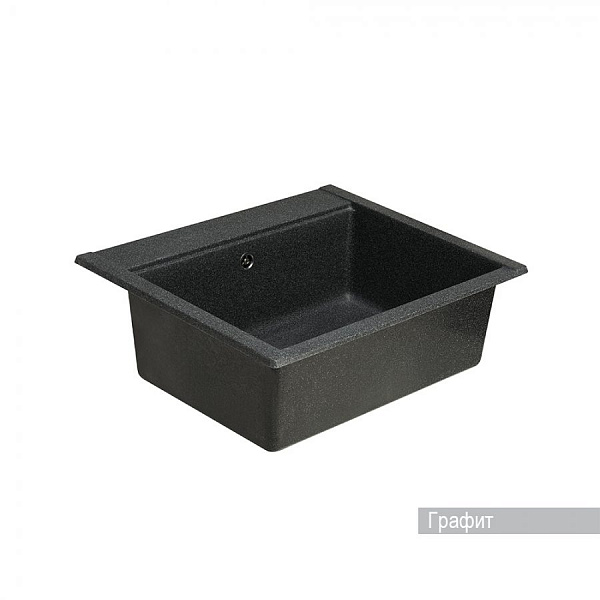 Мойка для кухни Aquaton Делия 60 прямоугольная графит 1A715232LD210
