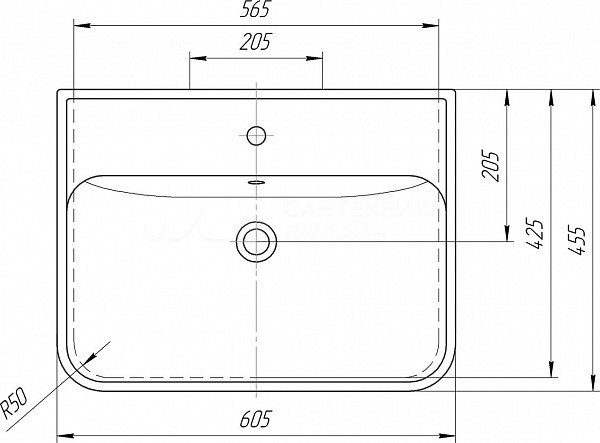 Раковина для тумбы Kirovit Олимпия 60
