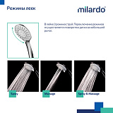 Смеситель для ванны с длинными изливом, глянцевый хром, Rora, Milardo, RORSB00M10