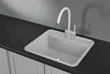 5601, БЕЛЫЙ, кухонная мойка, СтандАРТ кварц