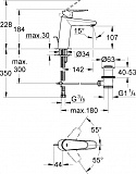 Смеситель для раковины Grohe Eurodisc Cosmopolitan 23448002