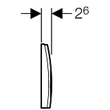 Клавиша смыва Geberit Delta 21 115.125.21.1 хром глянец