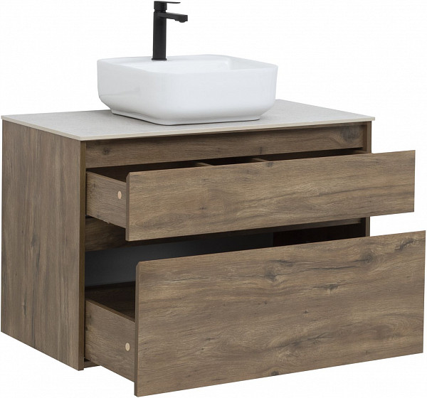Тумба под раковину Aquanet Nova Lite 90 дуб рустикальный (2 ящика) 00249518