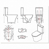 Унитаз напольный Azario Verde 650х380х790 безободковый с быстросъемным сиденьем (AZ-8220)